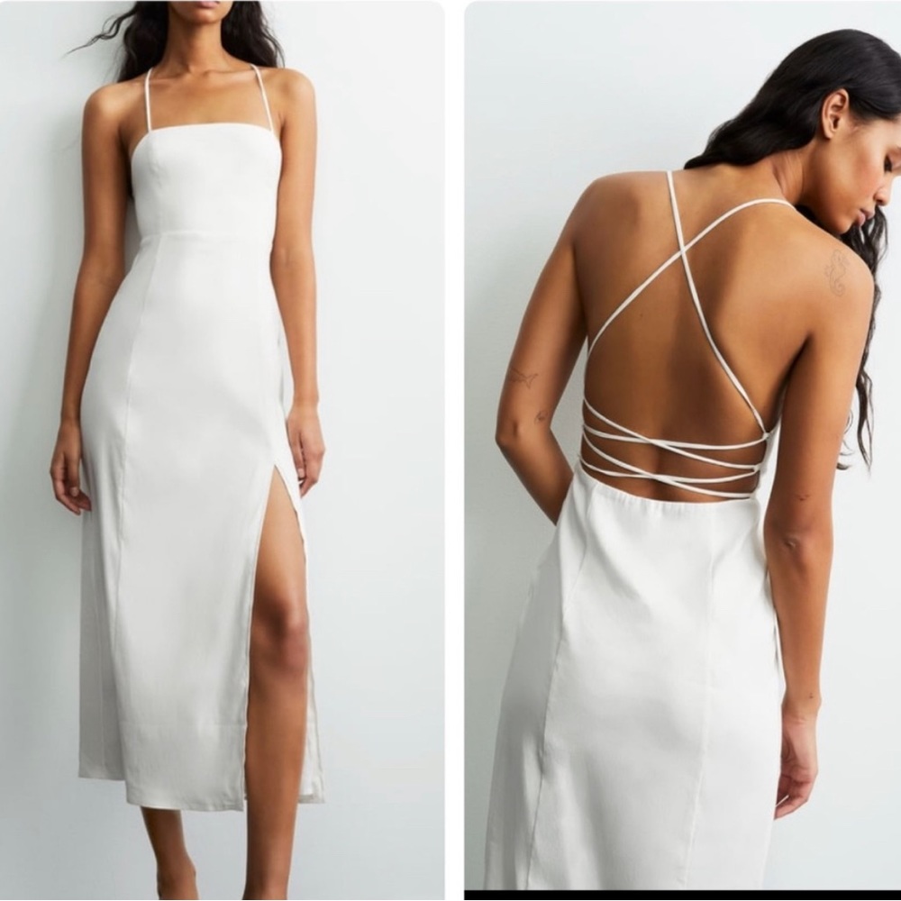 Zara - Linen Dress in White